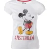 Official Disney Mickey Mouse White Vintage Look Amsterdam Women's T-Shirts