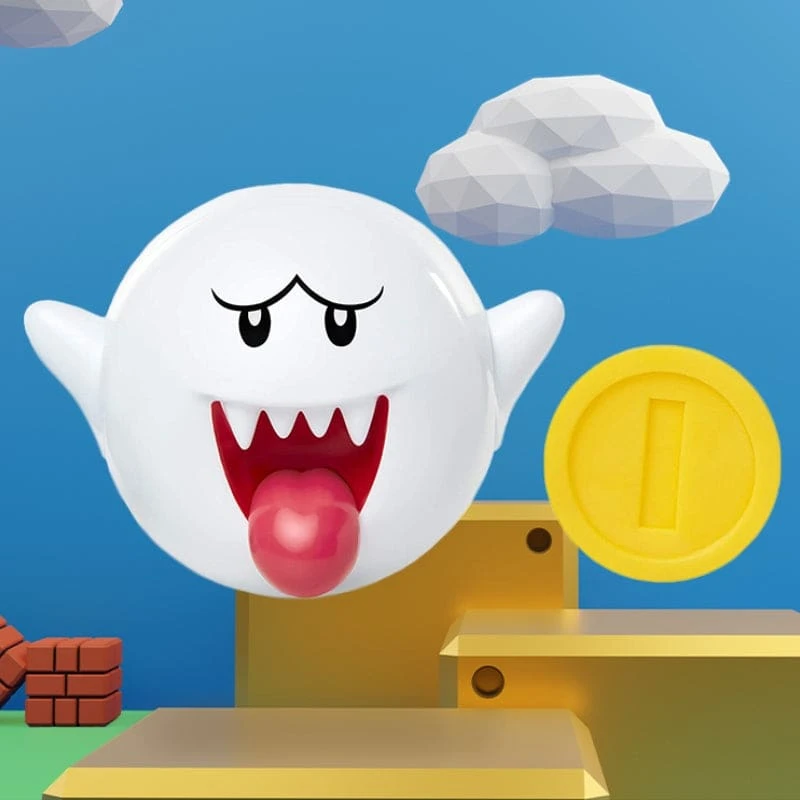 Official Super Mario Boo With Gold Coin 10cm / 4" Figure Nintendo 3 Official Super Mario Boo With Gold Coin 10cm / 4" Figure Nintendo