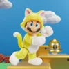 Official Nintendo Super Mario Cat Mario With Super Bell 10cm / 4" Figure 2 Official Nintendo Super Mario Cat Mario With Super Bell 10cm / 4" Figure