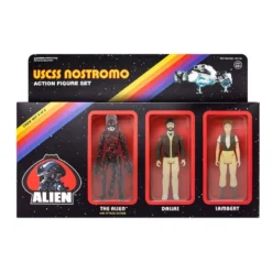 Official Alien Super7 ReAction 3 Pack The Alien, Dallas And Lambert