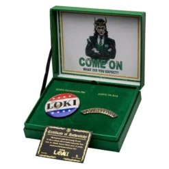 Official Marvel Loki Pin And Tie Pin Set