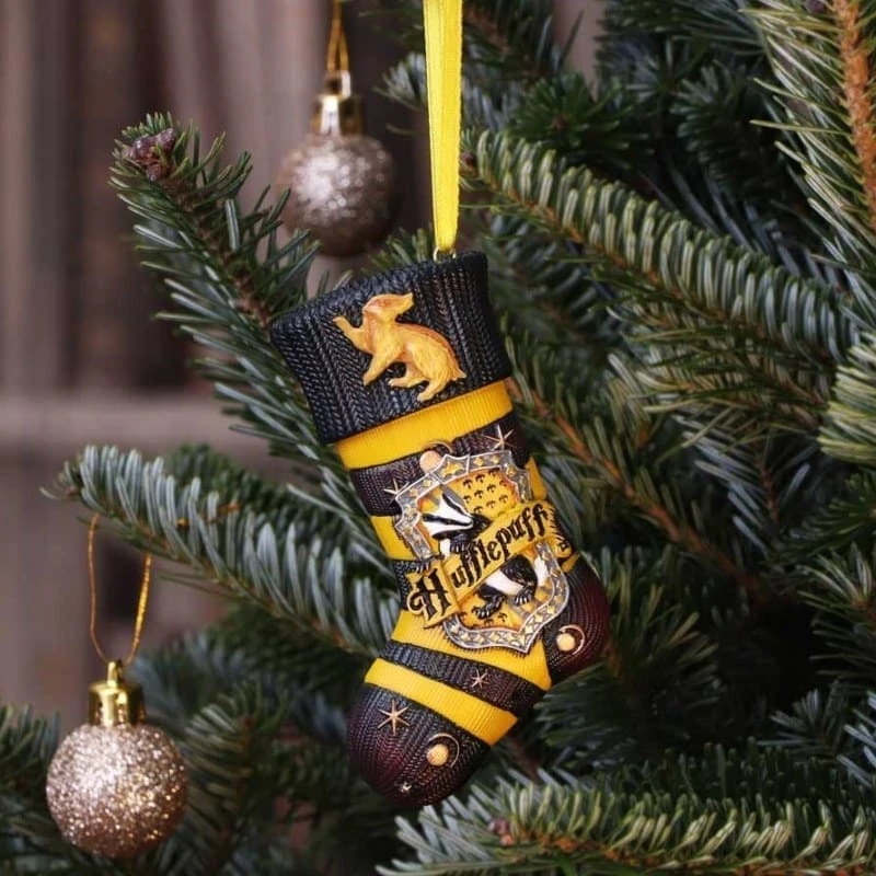 Official Harry Potter Hufflepuff Stocking Hanging Ornament 3 Official Harry Potter Hufflepuff Stocking Hanging Ornament