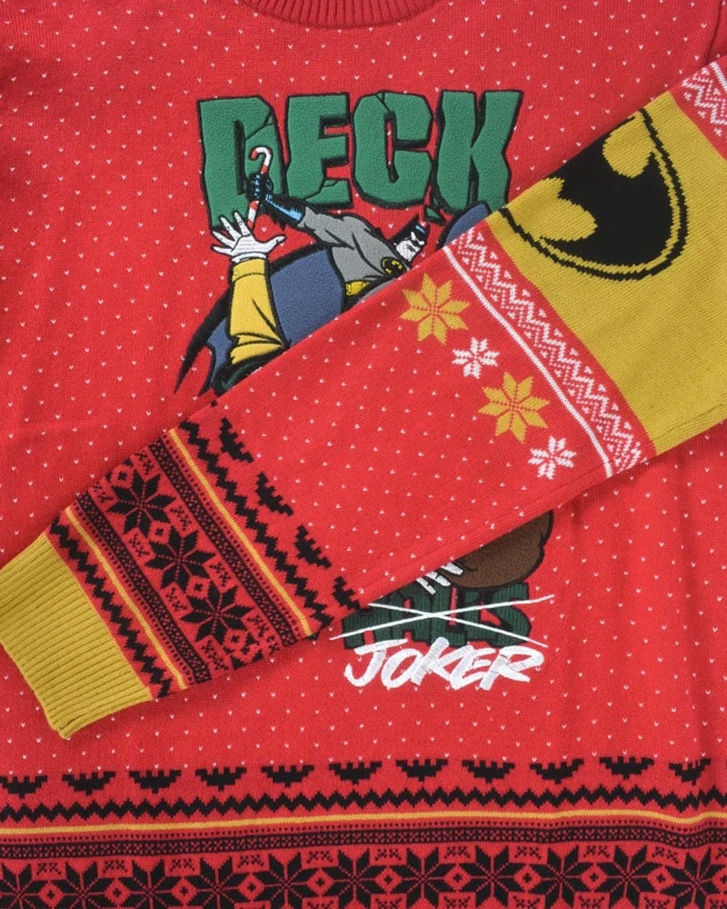 DC Christmas Jumper Official Batman Deck The Halls Christmas Jumper / Ugly Sweater 6 DC Christmas Jumper Official Batman Deck The Halls Christmas Jumper / Ugly Sweater