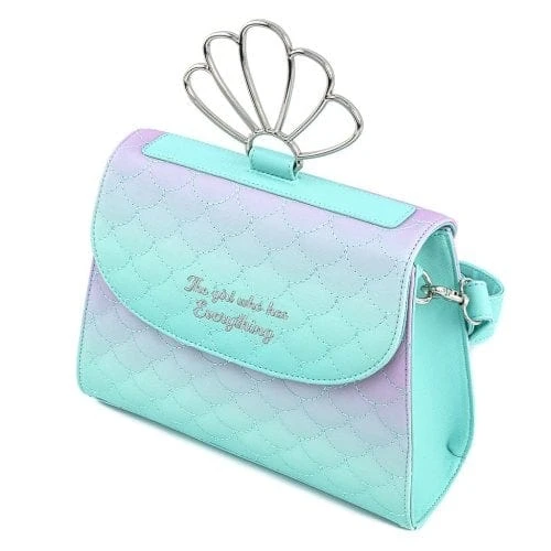 Disney Loungefly The Little Mermaid Ombre Scales Shell Handle Crossbody Bag Bags 5 Disney Loungefly The Little Mermaid Ombre Scales Shell Handle Crossbody Bag Bags