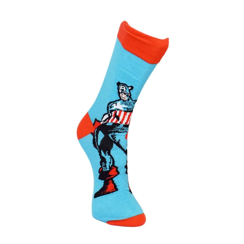 Official Marvel Captain America Red And Blue Socks 3 Official Marvel Captain America Red And Blue Socks