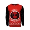 Marvel Christmas Jumper Official Marvel Deadpool Merry Chimichanga Christmas Jumper / Ugly Sweater - UK 4XL/US 3XL 2 Marvel Christmas Jumper Official Marvel Deadpool Merry Chimichanga Christmas Jumper / Ugly Sweater - UK 4XL/US 3XL