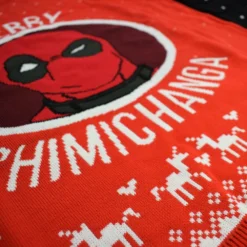 Marvel Christmas Jumper Official Marvel Deadpool Merry Chimichanga Christmas Jumper / Ugly Sweater - UK 4XL/US 3XL