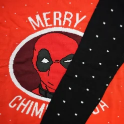 Marvel Christmas Jumper Marvel Universe Official Marvel Deadpool Merry Chimichanga Christmas Jumper / Ugly Sweater - 2XL (UK/EU) — XL (US)
