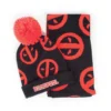 Official Deadpool Symbol Beanie & Scarf Gift Set