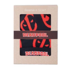 Official Deadpool Symbol Beanie & Scarf Gift Set