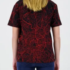 Official Marvel Black Widow City Map Women's T-Shirts Apparel