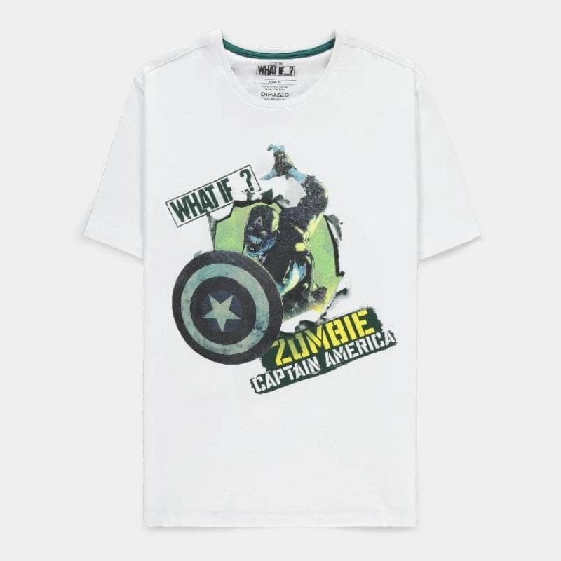 Apparel Official Marvel What If...? Zombie Captain America Unisex Short Sleeved T-Shirts 3 Apparel Official Marvel What If...? Zombie Captain America Unisex Short Sleeved T-Shirts