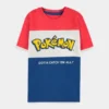 Official Pokemon Colour-Block Logo Kids Short Sleeved T-Shirts Apparel