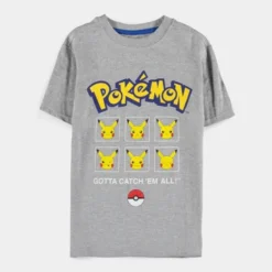 Official Pokemon Pikachu Expressions Kids Short Sleeved T-Shirts