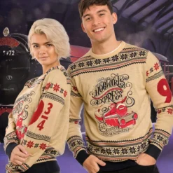Harry Potter Christmas Jumper Official Harry Potter Hogwarts Express Christmas Jumper / Ugly Sweater