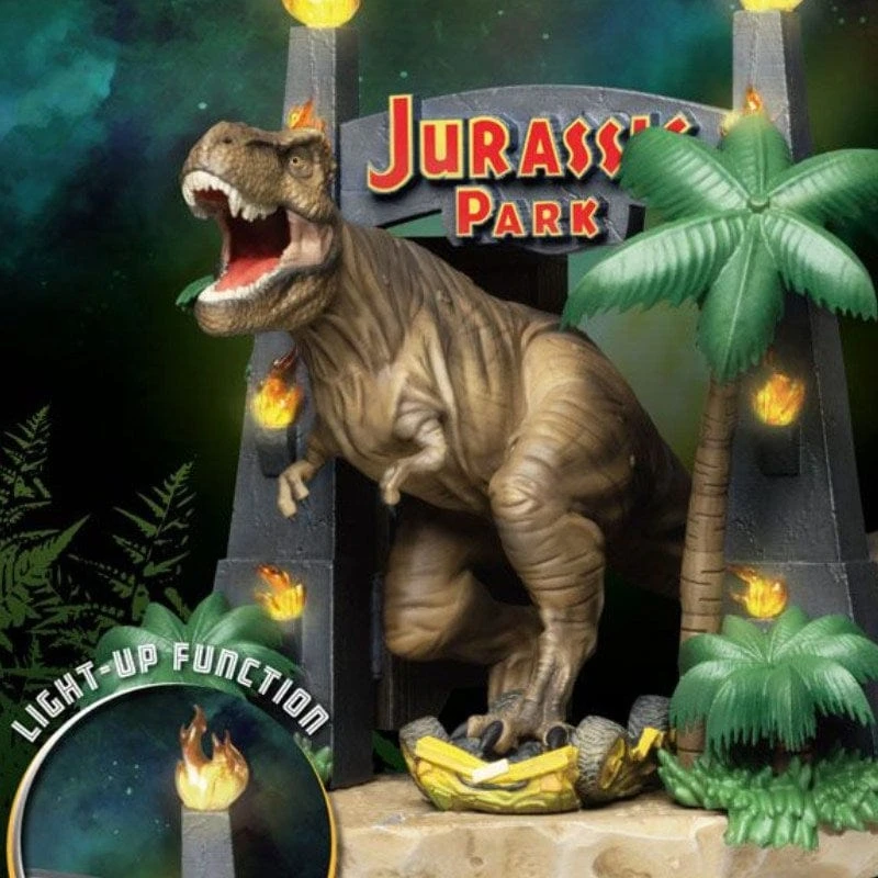Official Jurassic Park D-Stage PVC Diorama Park Gate 15cm (6") 4 Official Jurassic Park D-Stage PVC Diorama Park Gate 15cm (6")