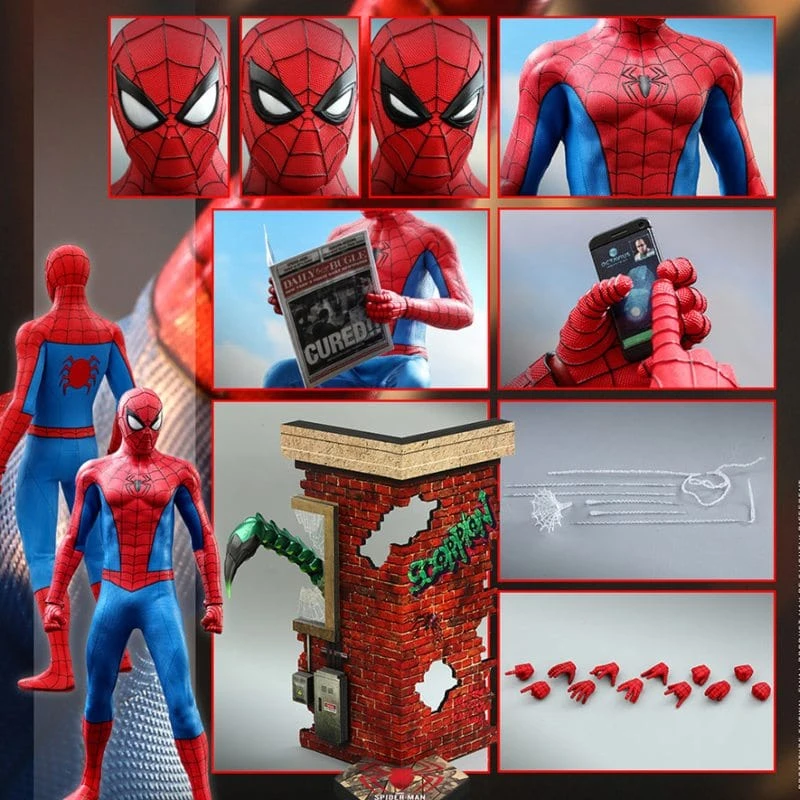 Official Hot Toys Marvel Spider-Man Classic Suit 1:6 Scale Figure Avengers 11 Official Hot Toys Marvel Spider-Man Classic Suit 1:6 Scale Figure Avengers