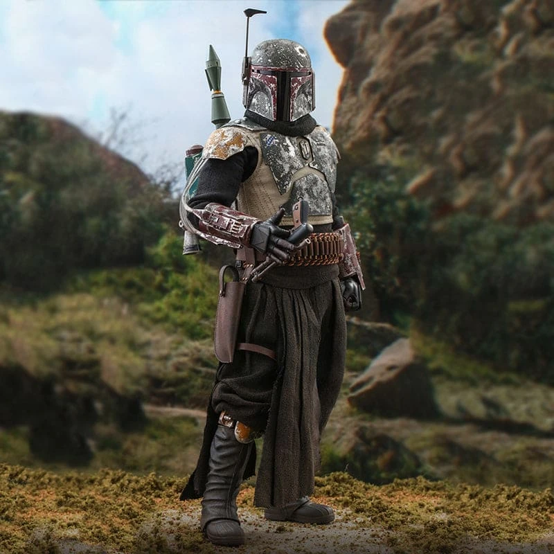 Official Hot Toys Star Wars The Mandalorian Boba Fett 1:6 Scale Figure 3 Official Hot Toys Star Wars The Mandalorian Boba Fett 1:6 Scale Figure