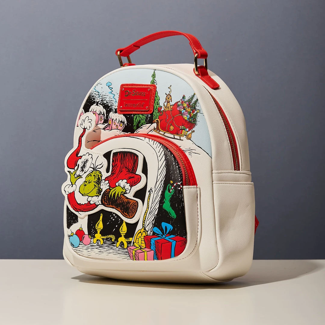LoungeFly Dr. Seuss The Grinch Chimney Thief Mini Backpack 7 LoungeFly Dr. Seuss The Grinch Chimney Thief Mini Backpack