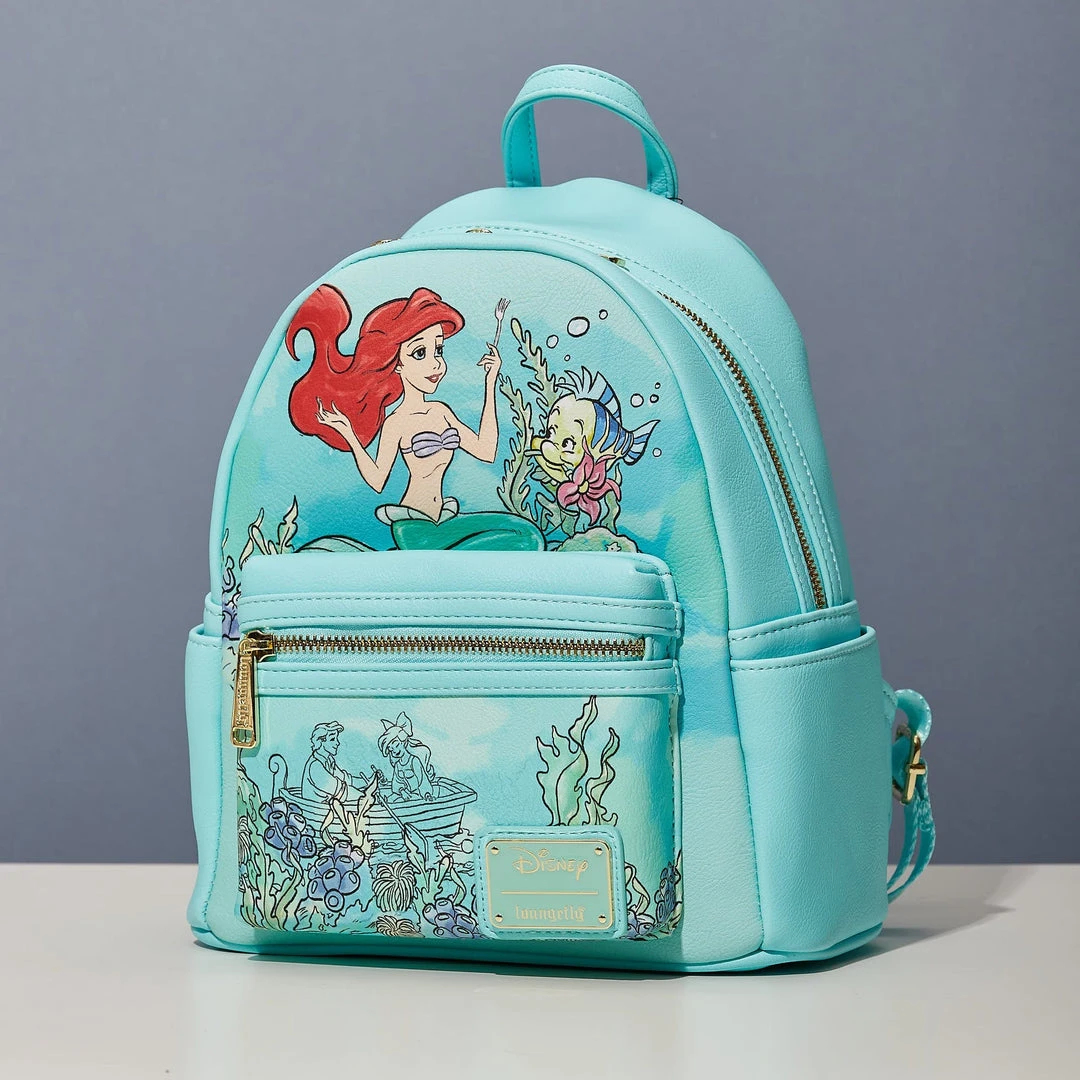 The Little Mermaid Bags LoungeFly Bl Ariel Underwater Mini Backpack-Sm 6 The Little Mermaid Bags LoungeFly Bl Ariel Underwater Mini Backpack-Sm