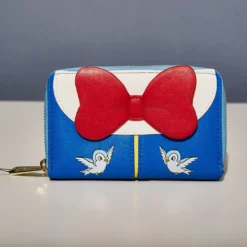 LoungeFly Disney Snow White Cosplay Bow Zip Around Wallet