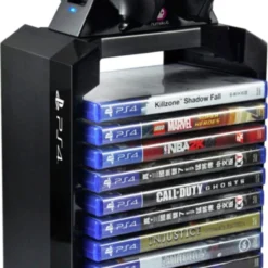 Official Sony PlayStation 4 PS4 Games Storage Tower + Dual Charger