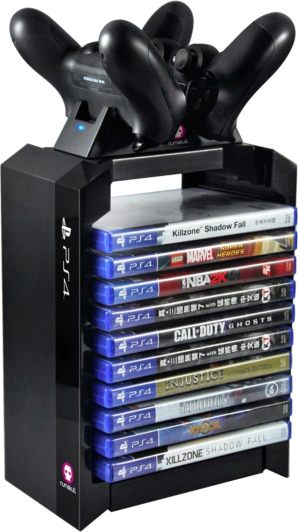 Official Sony PlayStation 4 PS4 Games Storage Tower + Dual Charger 3 Official Sony PlayStation 4 PS4 Games Storage Tower + Dual Charger