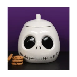 Nightmare Before Xmas Official Nightmare Before Christmas Skeleton Jack Head Shaped Cookie Jar Home & Office 7 Nightmare Before Xmas Official Nightmare Before Christmas Skeleton Jack Head Shaped Cookie Jar Home & Office