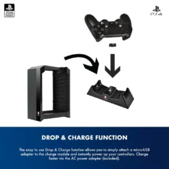 Official Sony PlayStation 4 PS4 Games Storage Tower + Dual Charger 12 Official Sony PlayStation 4 PS4 Games Storage Tower + Dual Charger
