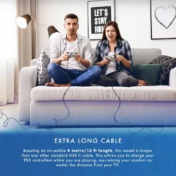 Numskull PlayStation 5 / PS5 Play And Charge USB C Charging Cable