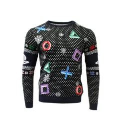 PlayStation Christmas Jumper Official PlayStation Symbols Black Christmas Jumper / Ugly Sweater