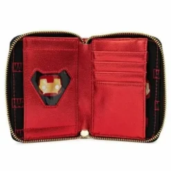 Iron Man LoungeFly Pop By Marvel Ironman Head Zip Around Wallet 7 Iron Man LoungeFly Pop By Marvel Ironman Head Zip Around Wallet