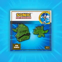 Pin Kings Modern Sonic The Hedgehog Glow In The Dark Halloween Sonic & Tails Enamel Pin Badge Set 1.1 Accessories