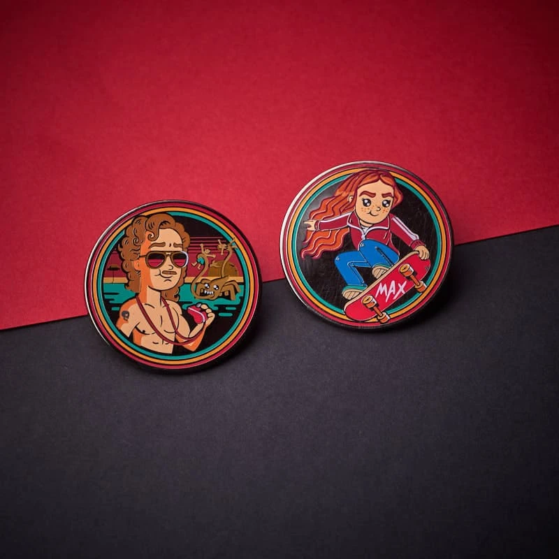 Pin Kings Stranger Things Enamel Pin Badge Set 1.2 – Billy And Max Accessories 4 Pin Kings Stranger Things Enamel Pin Badge Set 1.2 – Billy And Max Accessories
