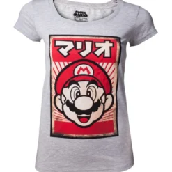 Official Super Mario Japanese Mario Women's T-Shirts Apparel