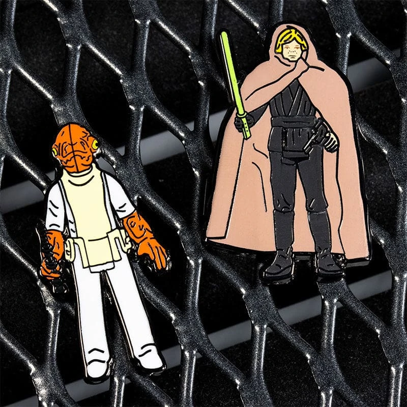 Pin Kings Star Wars Enamel Pin Badge Set 1.26 – Admiral Ackbar And Luke Skywalker (Jedi Knight Outfit) Accessories 4 Pin Kings Star Wars Enamel Pin Badge Set 1.26 – Admiral Ackbar And Luke Skywalker (Jedi Knight Outfit) Accessories