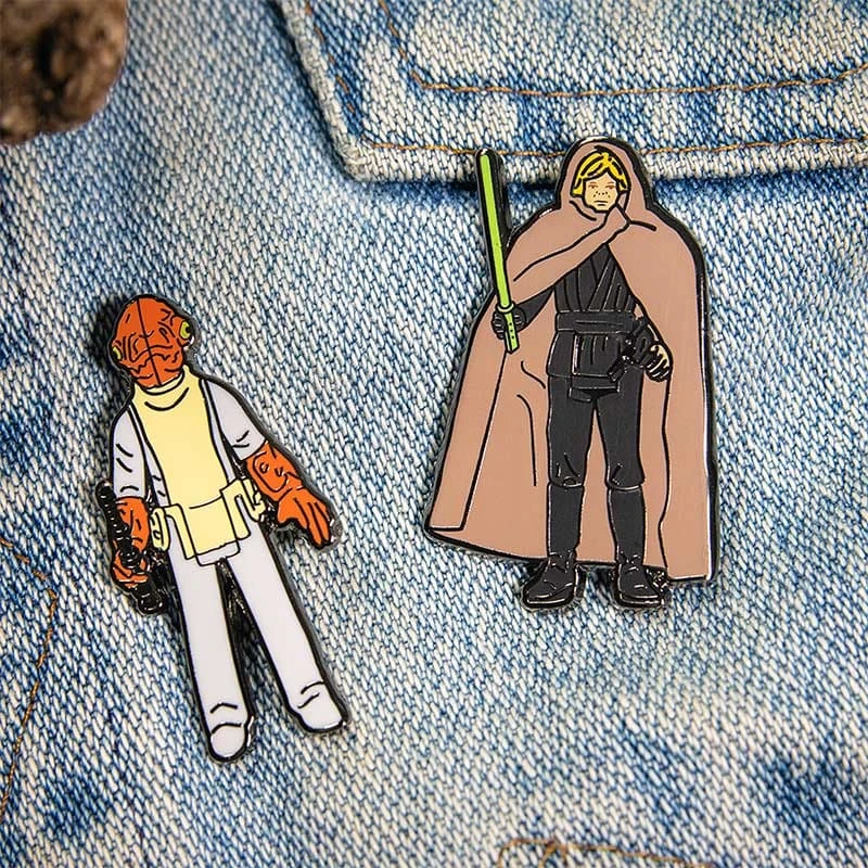 Pin Kings Star Wars Enamel Pin Badge Set 1.26 – Admiral Ackbar And Luke Skywalker (Jedi Knight Outfit) Accessories 7 Pin Kings Star Wars Enamel Pin Badge Set 1.26 – Admiral Ackbar And Luke Skywalker (Jedi Knight Outfit) Accessories