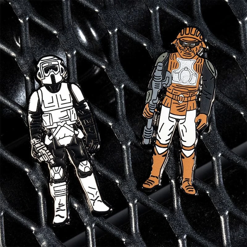Pin Kings Star Wars Enamel Pin Badge Set 1.33 – Biker Scout And Lando Calrissian (Skiff Guard Disguise) Accessories 4 Pin Kings Star Wars Enamel Pin Badge Set 1.33 – Biker Scout And Lando Calrissian (Skiff Guard Disguise) Accessories