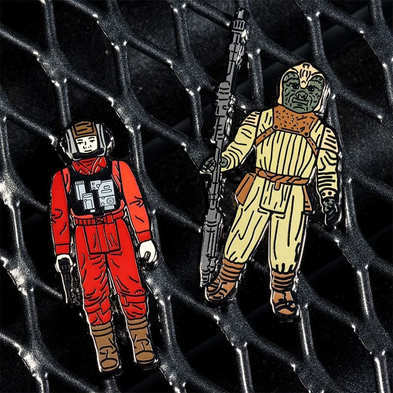 Pin Kings Star Wars Enamel Pin Badge Set 1.37 – B-Wing Pilot And Klaatu (in Skiff Guard Outfit) Accessories 4 Pin Kings Star Wars Enamel Pin Badge Set 1.37 – B-Wing Pilot And Klaatu (in Skiff Guard Outfit) Accessories