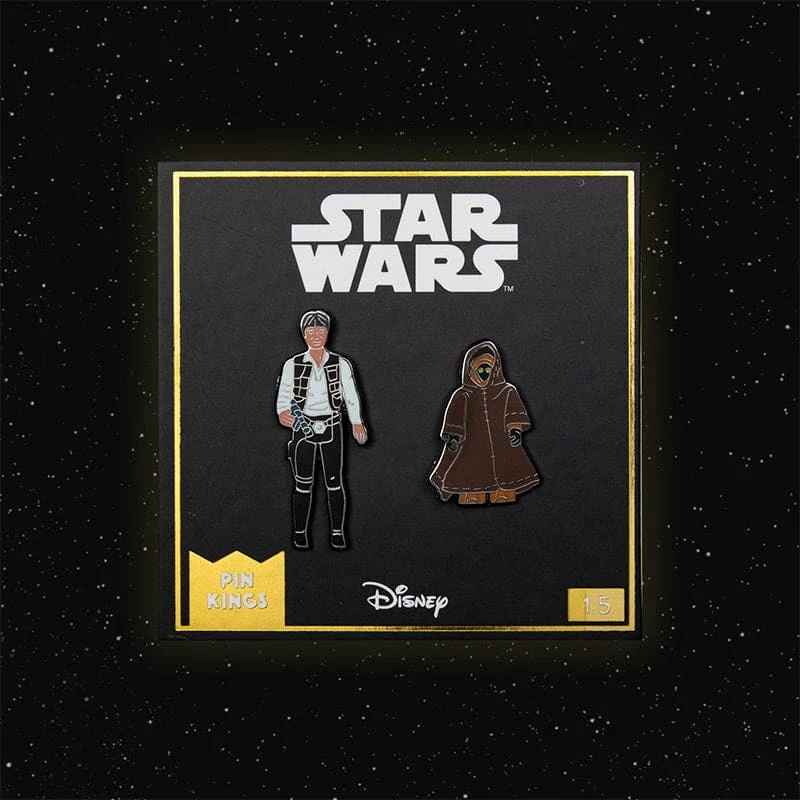 Pin Kings Star Wars Enamel Pin Badge Set 1.5 - Han Solo And Jawa Accessories 3 Pin Kings Star Wars Enamel Pin Badge Set 1.5 - Han Solo And Jawa Accessories