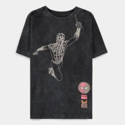 Official Marvel Spider-Man Kids Tie Dye Short Sleeved T-Shirts Apparel