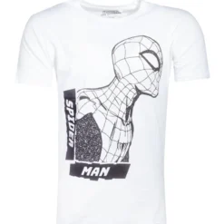 Apparel Official Spider-Man Side View Spidey White Unisex T-Shirts