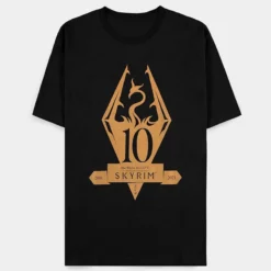 Official Skyrim Metallic Logo Unisex Short Sleeved T-Shirts Apparel