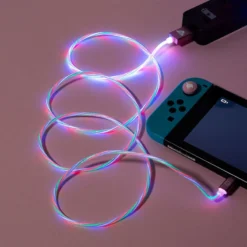 Gaming Accessories Numskull Unicorn LED USB C Cable & Thumb Grips (Nintendo Switch)
