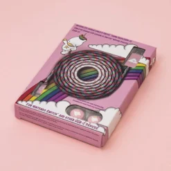 Gaming Accessories Numskull Unicorn LED USB C Cable & Thumb Grips (Nintendo Switch)