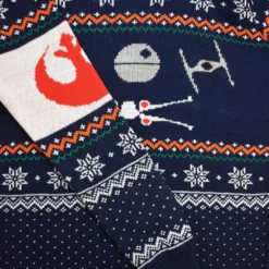 Star Wars Christmas Jumper Official Star Wars X-Wing Vs. Tie Fighter Christmas Jumper / Ugly Sweater