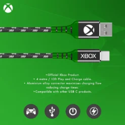Official Xbox Series X And Series S Play And Charge USB C Charging Cable
